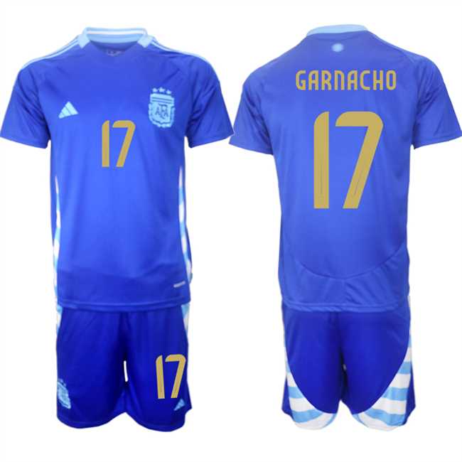 Men's Argentina #17 Alejandro Garnacho Blue 2024-25 Away SoccerJersey Suit,We sell and wholesale Men's Argentina #17 Alejandro Garnacho Blue 2024-25 Away SoccerJersey Suit on line form chian!